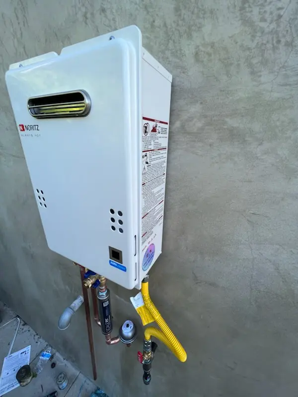 Tankless water heater installation for Trebein homes